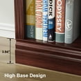 thumbnail image 6 of Vineego Wood Bookcase Tall Book Shelves 5 Display storage Organization Furniture for Living Room,Cherry Red, 6 of 7