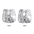 thumbnail image 5 of Lsque Dragon Nest Sketch Printed Women's Running Shorts with Liner Pockets,Elastic Quick Dry Workout Athletic Gym Yoga Shorts,Womens High Waist Shorts-Medium, 5 of 9
