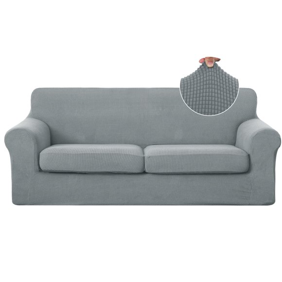 Funda para sofá U-NICE HOME Stretch de 2 plazas gris lavable
