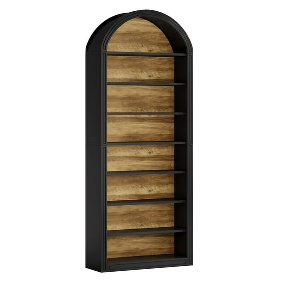 Tribesigns Shoe Storage Cabinet, 8-Tier Tall Black Shoe Organizer Cabinet, Large Wooden Freestanding Shoe Rack for Closet Entryway