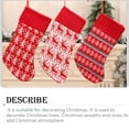 thumbnail image 2 of Cateissary Decoraciones de Navidad Patrón de árbol de punto Calcetines de moda Bolsa de adornos de media de Navidad portátil Bolsas de dulces Kits de decoración para fiestas Árbol, 2 of 6