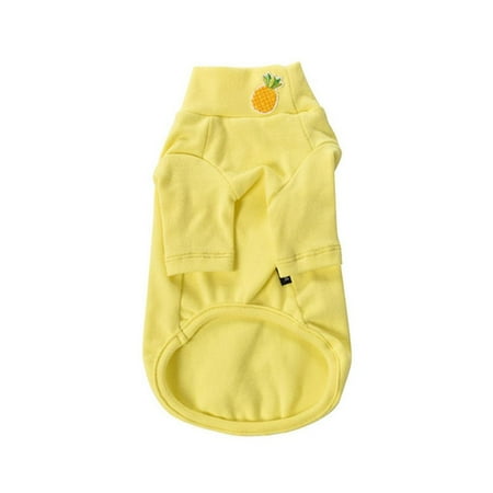 100%Cotton Autumn Winter Cat Hoodies Dog Supplies French Bulldog for Small Medium Dogs Chihuahua Pet Clothing Pet Sweatshirt Puppy Hoodies Dog Clothes YELLOW M