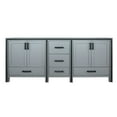 thumbnail image 2 of Dark Grey 80" X 22" Double Bath Vanity - Soft Close, Two Cabinets And Five Drawers For Storage, Fully Assembled, Solid Wood With E0 Plywood Construction 80 In. 22 D, Interior Sufficient Space Wood,, 2 of 5
