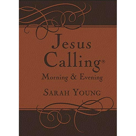 Pre-Owned Jesus Calling Morning and Evening, Brown Leathersoft Hardcover, with Scripture References: Yearlong Guide to Inner Peace and Spiritual Growth (Hardcover) 0718040155 9780718040154