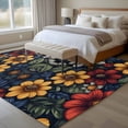 thumbnail image 4 of 6'x9' Area Rugs, Flower Floral Indoor Outdoor Area Rug for Living Room Bedroom, Cottagecore Blooms Garden Wildflower Washable Bathroom Rugs Kitchen Floor Carpet Mats Home Decor Aesthetic, 4 of 8