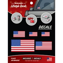 Decalcomania Lifestyle Decals Waterproof Automotive Decals & Stickers Vinyl American Flag, Set of 5