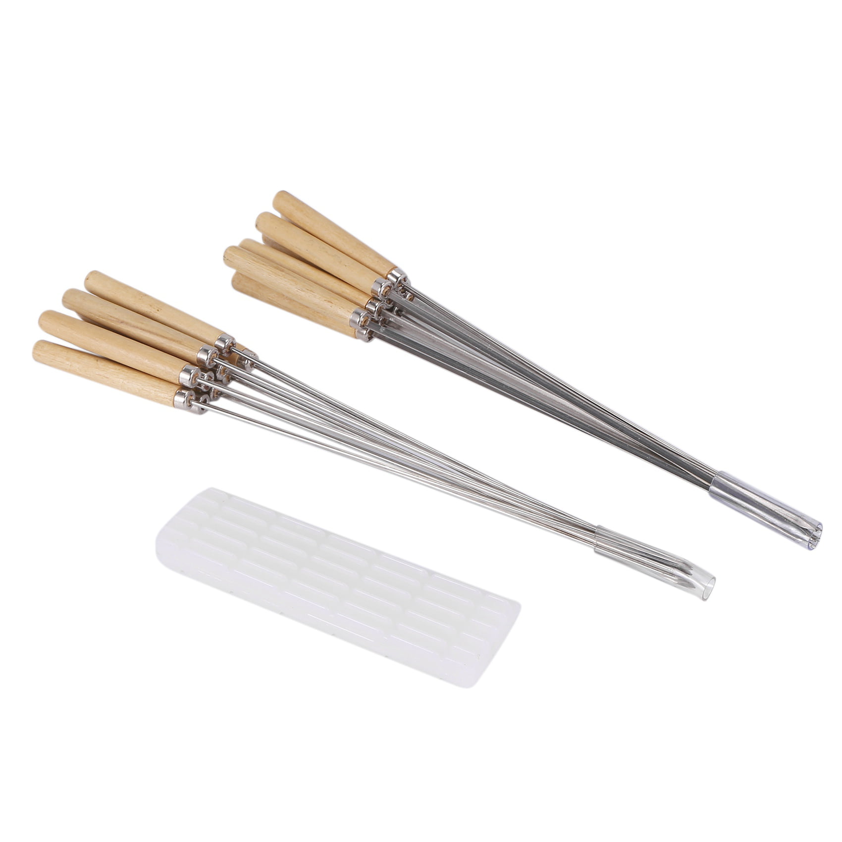 20PCS BBQ Skewers Stainless Steel Long Size Durable Metal Sticks for Barbecue 