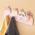 thumbnail image 3 of Kids Coat Hooks Rack Wooden Hanger Rail with Pegs Wall Mounted Children&#s Coat Rack with Hooks Cute Animals Design, 3 of 6