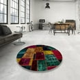 thumbnail image 3 of Ahgly Company Indoor Rectangle Abstract Coffee Brown Patchwork Area Rugs, 7' x 10', 3 of 6
