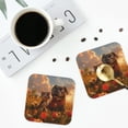 thumbnail image 4 of Pofeuu Cat Dog Friendship Print Coasters for Drinks, 4Pack PU Leather Coasters, Bar Drink Coasters for Tabletop Protection, Furniture from Damage-Square, 4 of 6