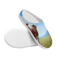 thumbnail image 3 of Yiaed Cow Grazing Nature Print Slippers Fuzzy Warm Cozy Slippers Non Slip House Slippers For Indoor Outdoor Slippers House Slippers-39/40, 3 of 7