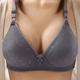 thumbnail image 2 of Penkiiy Women Bras Women's Push-up Non-slip Lace Flower Surface Beautiful Back Seamless Push-up One-piece Bra Without Steel Ring Gray Bras, 2 of 3