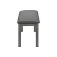 thumbnail image 3 of Grey Upholstered 42" Rectangular Bench For Entryway And Dining Room - Transitional, Solid Wood, Thick Foam Padding A Welcoming Feel In Ideal Kitchen, Room, Transitional Style With Cushioning, 3 of 6