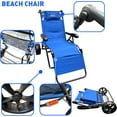 thumbnail image 6 of Beach Cart Chair – 2 in 1 Turns from Beach Cart to Beach Chair – Large Wheels – Easy to Use – Large Capacity – Blue Color, 6 of 6