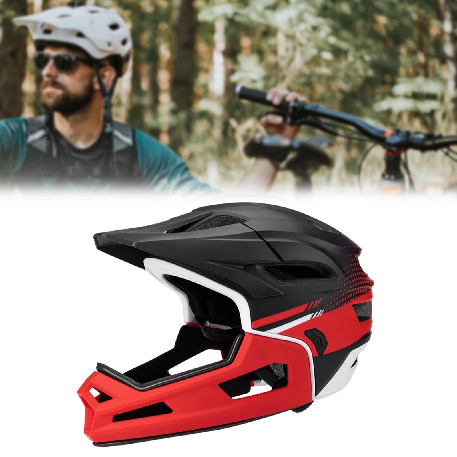 funtasica Full Face Bike Helmet Cycling Helmets Cycling Accessories Adjustable for Men Women Bicycles Helmet for Skateboarding Climbing Black Red