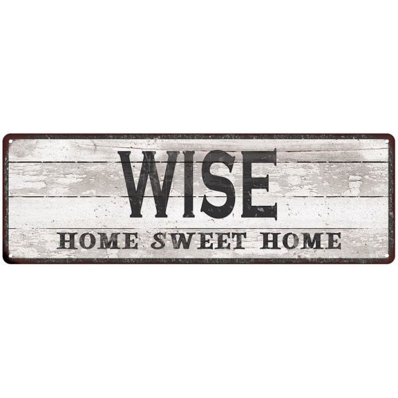 WISE Home Sweet Home Country Look 6x18 Metal Sign 106180045079