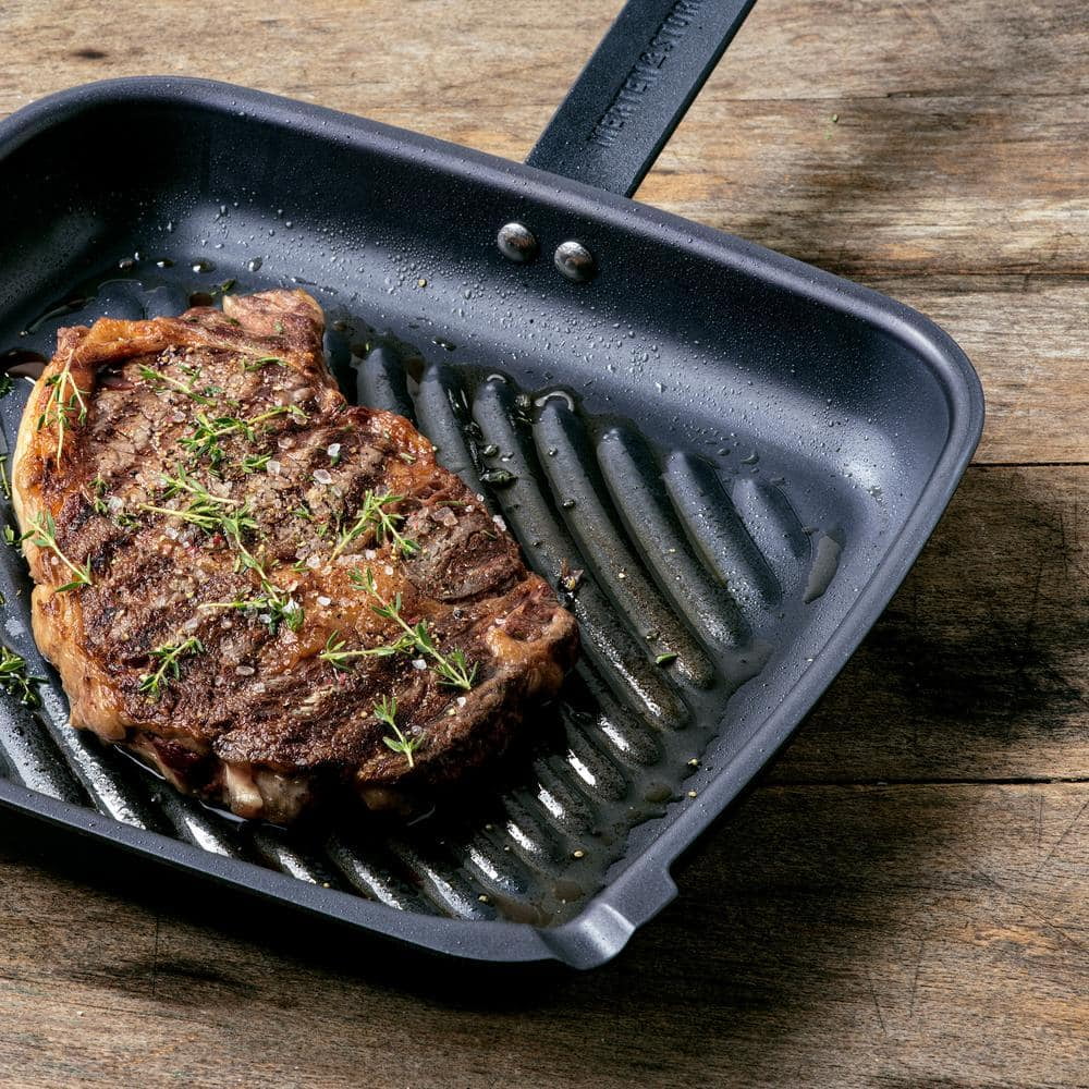 Merten & Storck Pre-Seasoned 10 " Carbon Steel Square Grill Frying Pan