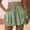 Green, variant on OIUUAK Linen Shorts Women Flowy Shorts For Women Casual Shirred Elastic Shorts High Waisted Shorts Ruffle Shorts Athletic, relaxed fit shorts women, shorts for summer, summer shorts