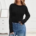 thumbnail image 2 of Women's St Patricks Day Sweater, Women's Fall Winter Slim-Fit Jacquard Crew Neck Sweater - Knit Warm, Figure Pullover Top,Size:S, 2 of 6