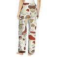thumbnail image 3 of Sigee Cartoon Mushrooms Print Women's Soft Pajama Pants - Breathable and Comfortable Lounge Sleep Bottoms with Elastic Waistband and Pockets-Small, 3 of 9