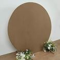 thumbnail image 4 of BalsaCircle 7.5 feet Taupe Fitted Spandex Round Wedding Backdrop Stand Cover Wedding Party Event, 4 of 8