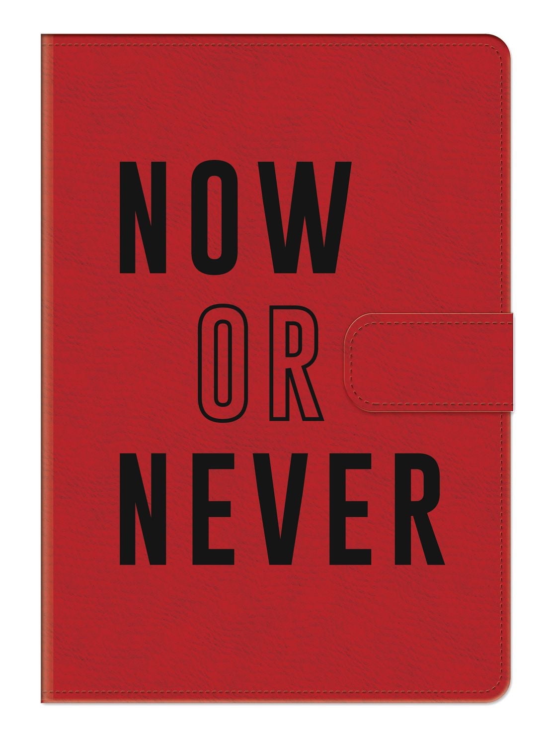 Markings by C.R. Gibson Leather Magnetic Closure Journal,<br>Red Now Or Never Print