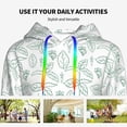 thumbnail image 6 of Hoodies for Women - Leaf print Comfrt Colour Drawstring Women'S Fashion Hoodies & Sweatshirts, Fall Outfits Clothes for Women 2024 Pullover with Kangaroo Pocket, 6 of 7