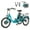 Teal, variant on Viribus 24" 7-Speed Folding Electric Tricycle with 350W Motor 36V 13Ah Battery Red