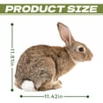 thumbnail image 2 of ICERUN 2Pcs Garden Statues,Acrylic Gray Rabbit Sculpture Yard Decor,Eco Imitation Poultry Garden Decor for Outside,Style3, 2 of 7