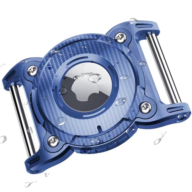 Soporte para collares de perro Airtag ONEONTA, impermeable, azul, para collar de 1 pulgada