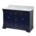 thumbnail image 4 of Sydney 60" Double Bathroom Vanity with Royal Blue Cabinet and Carrara Marble Top, 4 of 5