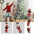 thumbnail image 1 of Xihbxyly Adorno Navideño de Papá Noel, Diseño de Escalera de Cuerda para Escalar, Decoración Festiva para Árbol y Puerta, Decoración para Fiestas, Juego de 3 Piezas, 25 Cm, 1 of 7