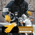 thumbnail image 4 of Tignapoo Touchscreen-Compatible Sheepskin Motorcycle Gloves, Breathable & Anti-Slip, Yellow XL, with Impact Protection & Adjustable Iron Buckle, 4 of 6