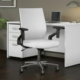 thumbnail image 4 of Broadview Mid Back Leather Office Chair in White - Bonded Leather, 4 of 13