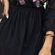 thumbnail image 3 of Vestido Vestido largo informal de gasa con cuello en V para mujer, traje diario de retales de malla con cintura elástica Ygjytge Negro T S para Mujer, 3 of 7