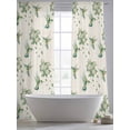 thumbnail image 5 of Green Hummingbird Sheer Curtains 2 Panels Set Summer Animal Garden Flower Leaf Linen Texture Sheer Window Curtains Light Filtering Rod Pocket Voile Drapes for Bedroom Living Room 52"X96", 5 of 8