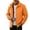 Orange, variant on Mens Waterproof Softshell Jackets Zip Up Stand Collar Side Pockets Fleece Lined Coats Windbreaker Rain Casual Hiking Outerwear