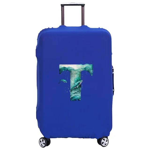 Luggage Cover Washable Case Cover Protective Case Scratch Proof Case Cover Suitable for Fish Letter Print Pattern Fits 18-32inch 8fish letter T L