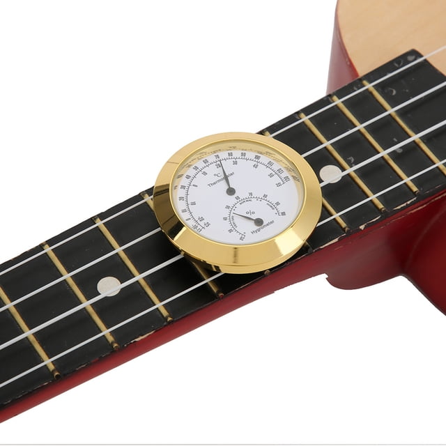 Round Thermometer Hygrometer Humidity Temperature Meter Violin Guitar Instrument Care