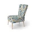 thumbnail image 3 of Designart Chaise d'Appoint Rembourrée "Zen-Like Elegance In Grey And White Florals" à Fleurs Blanches - Fauteuil Cottage pour Salon, 3 of 7