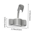 thumbnail image 3 of Kumdkd No-Drill Adjustable Shower Bracket – Universal 360° Rotating Showerhead Holder for Bathroom, RV & Camping – Rust-Proof Adhesive Wall Mount for Handheld/Overhead Spray Heads, 3 of 6