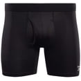 thumbnail image 3 of Calzoncillos tipo bóxer Reebok Soft Performance para hombre, paquete de 4, color negro, 3 of 6