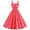 Red A, variant on Elainilye Fashion Dresses for Women 2024 Round Neck Sleeveless Retro Suspender Wrapped Breast Polka Print Lace A-Line Dress,Black