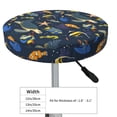thumbnail image 4 of KLL Undersea Animals Round Bar Chair Cushion Cover 12 inch ,Bar Stool Protector with Elastic, Soft Washable, 4 of 6