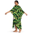 thumbnail image 2 of Xoenoiee Jamaica Flag Camo Hibiscus Print Mumu Dresses for Women Boho Kaftan Dresses Batwing Sleeve Caftan with Side Slits, Long Moo Moo Nightgown Beach Cover Up, 2 of 7