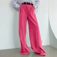 thumbnail image 5 of iHPH7 Women's Wide Leg Pants Palazzo Pants for Women Baggy Pants Lounge Pants Women Wide Leg Pull On Pants for Women High Waisted Pants for Women Lounge Wear for Women Hot Pink S, 5 of 9