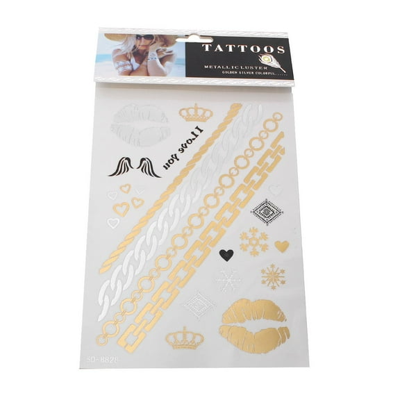Sexy Sparkles Metallic Waterproof Temporary Tattoo Sticker Body Art Metallic Colors Jewelry...