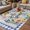 Mist Blue, variant on Hello Spring Outdoor Rug for Patio/Deck/Porch, Non-Slip Large Area Rug 5 x 8 Ft, Farmhouse Floral Eucalyptus Wood Plaid Burlap Indoor Outdoor Rugs Washable Area Rugs, Camping Rug Carpet Runner