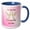 Blue/White, variant on 3drose, Two Turtle Doves on the Second Day of Christmas, 15oz Two-tone Red Mug