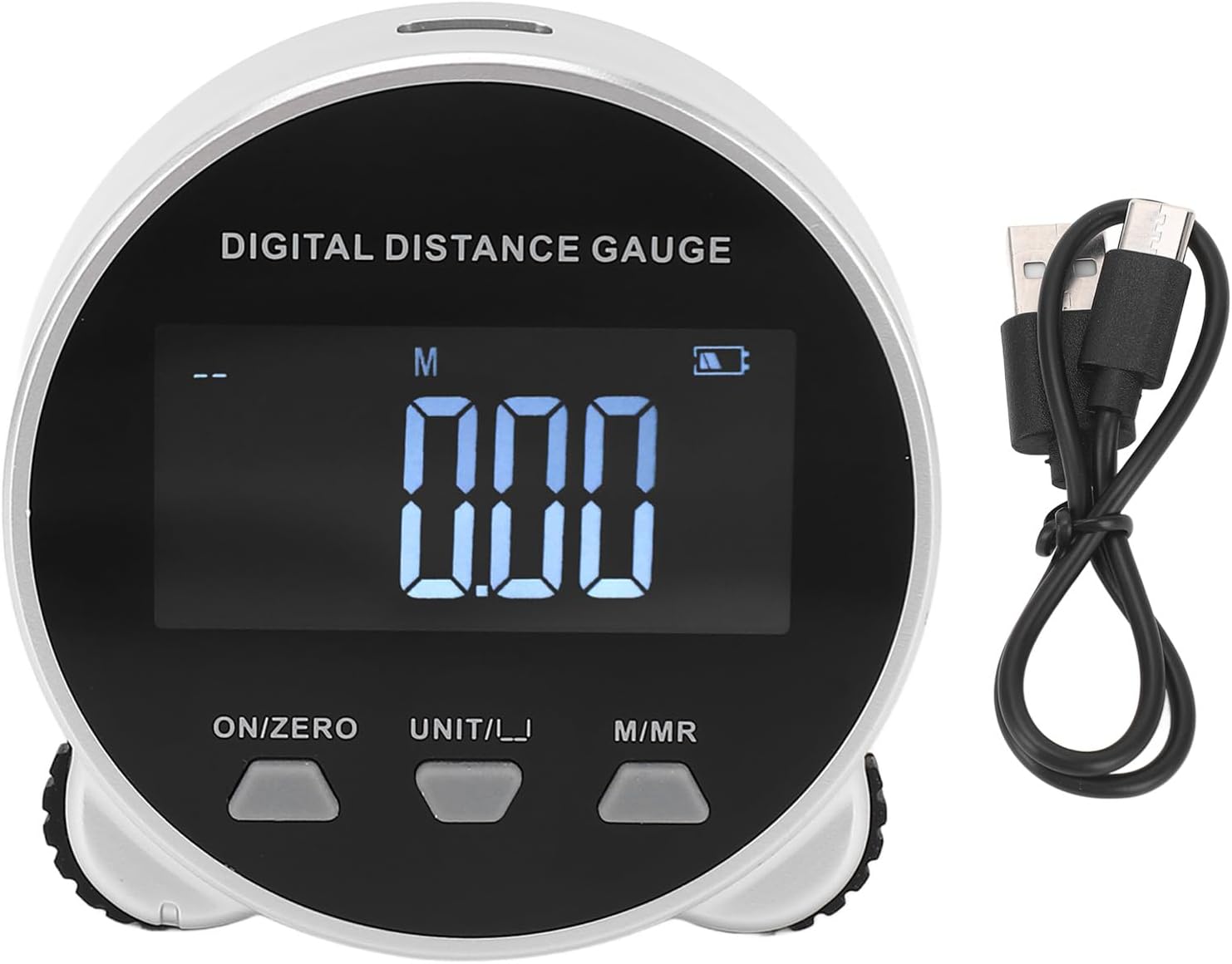 ABPETE Digital Tape Measure, 656.2ft Long Distance Electronic Rolling Ruler LCD Display, 260mAH Battery, USB Rechargeable Rolling Distance Measuring Tool for Circular Flat Curved Diameter